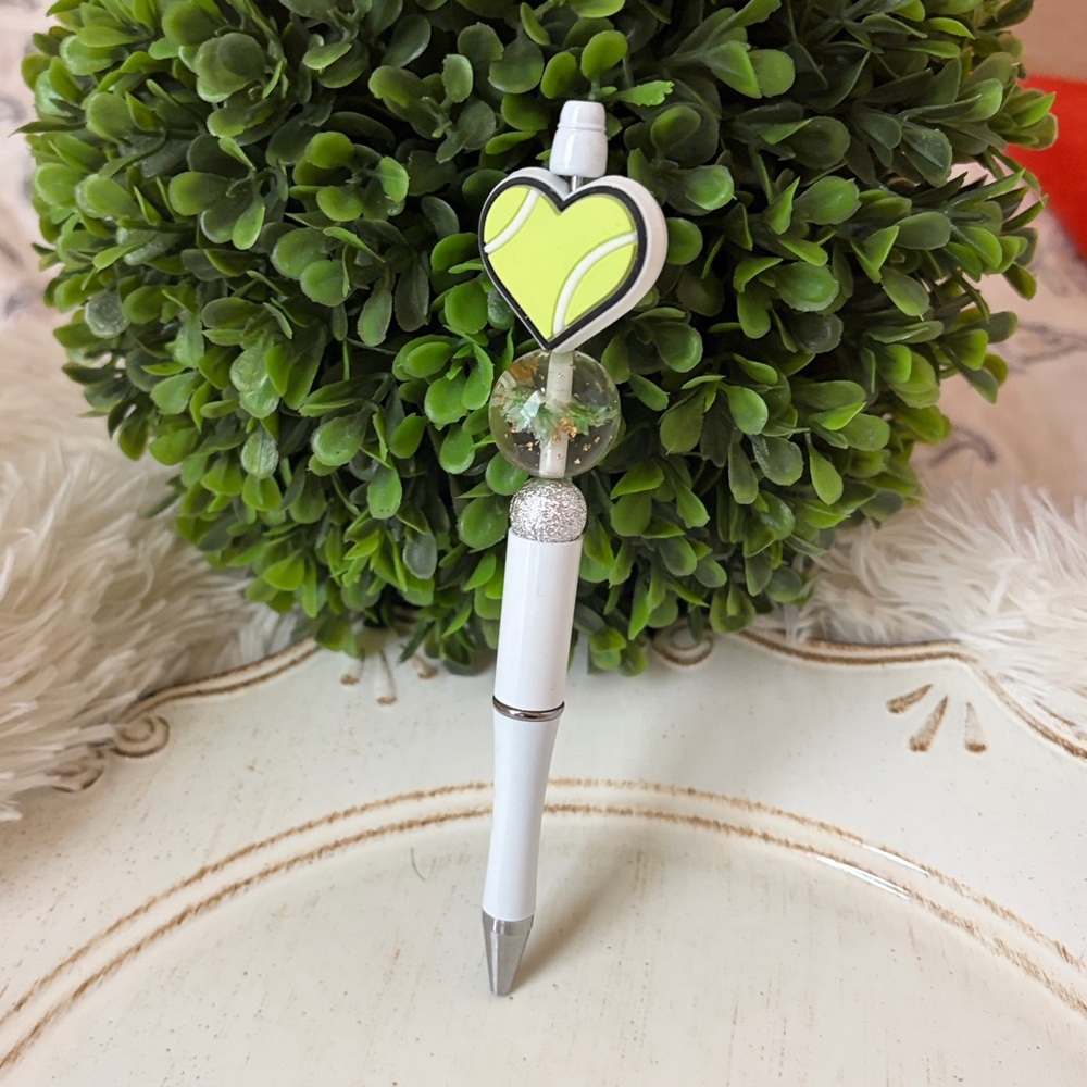 BOGO Sports Themed Beaded Pens with Decorative Tops choose 1